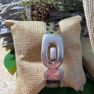 Silver and Camouflage Bracelet